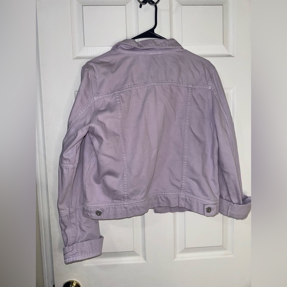 Free People Rumors Denim Jean Jacket Lilac Size Medium - Picture 5 of 8
